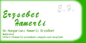 erzsebet hamerli business card